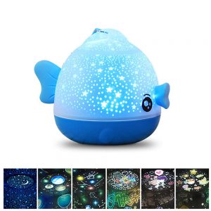 RNGNBKLS Lucky Fish Romantic Rotating Star Projector