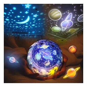 Kids Star Night Light, Star Projector Nursery Planet Lamps