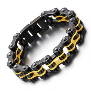 Qiaonitu Heavy Mens Stainless Steel Bracelet 